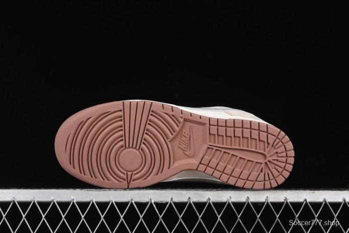 Nike SB Dunk Low UN Collaboration - Light Brown with Silver Swoosh Anniversary High-End Custom Low-Top Casual Sneakers - CF3688-013