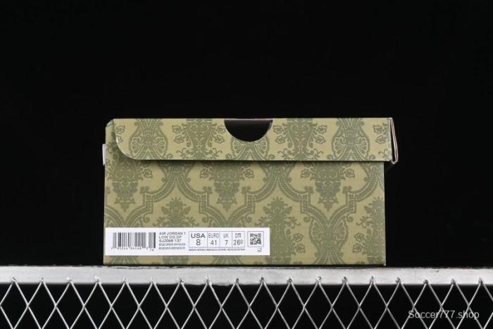 Nike Travis Scott x Fragment Design x Air Jordan 1 Low OG SP AJ1 Gucci Collaboration - Black Hook Dragonfly Low-top Casual Sneakers - SJ2068-137