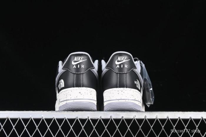 Nike Air Force 1 '07 Low The North Face Collaboration Black Grey Double Swoosh Casual Sneakers - DM6688-020