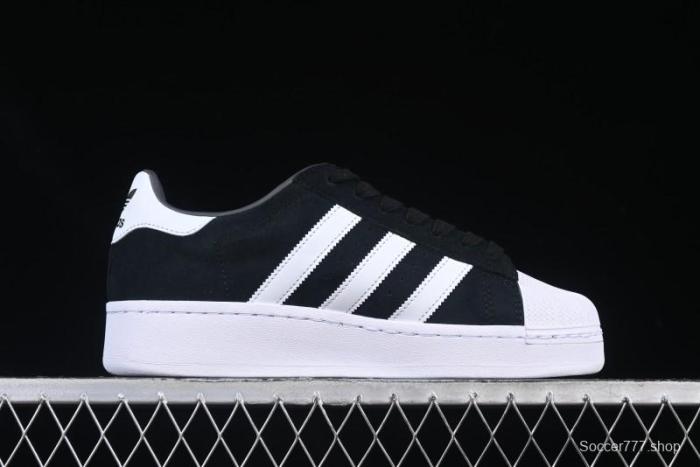 Adidas Originals Superstar XLG Casual Sneakers with Gold Logo Shell Toe and Thick Sole - ID4657