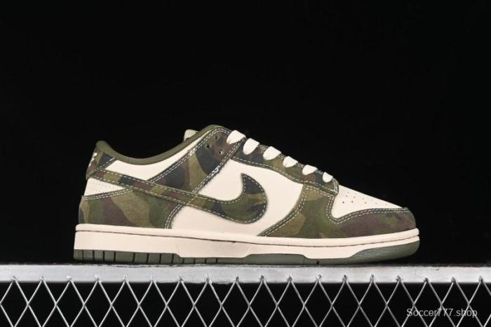 Nike SB Dunk Low Bape Collaboration - Jungle Camouflage Anniversary Custom Low-Top Casual Skate Shoes - CH6336-230