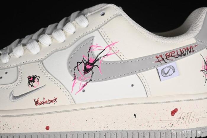 Nike Air Force 1 '07 Low Halloween Edition  Mercury Spider  Casual Sneakers - FB1893-333