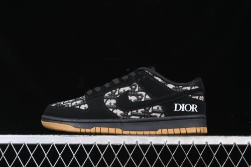 Nike SB Dunk Low APE Collaboration - Camouflage Black Swoosh Anniversary Custom Low-Top Casual Sneakers - KK1333-017