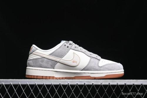 Nike SB Dunk Low Stussy Collaboration - Patchwork Black White Swoosh Anniversary Custom Low-Top Skate Shoes - DM6868-003