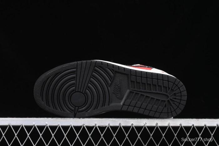 Nike Air Jordan 1 Low Supreme Collaboration Year of the Snake Limited Edition Retro Basketball Shoes - FC1688-203