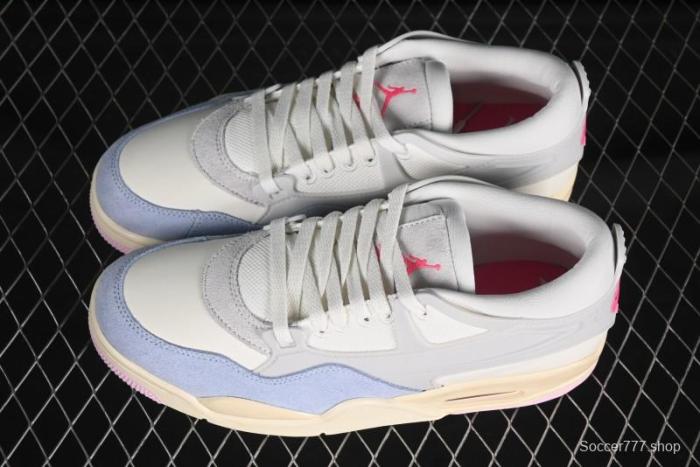 Nike Air Jordan 4 Remastered Retro Sneakers with Textile Mesh and Suede Upper - IB4466-025