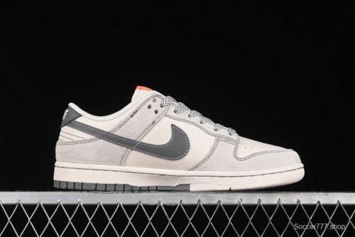 Nike SB Dunk Low Stussy Collaboration Patch Grey White Dark Grey Swoosh Anniversary Custom Low-Top Casual Skate Shoes - MM1089-024