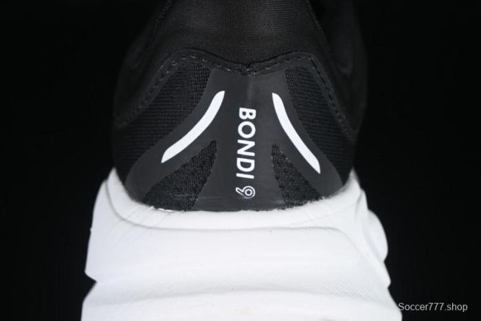 HOKA ONE ONE Bondi 9 Knit Lightweight Casual Running Shoes - 1162012 BWHT