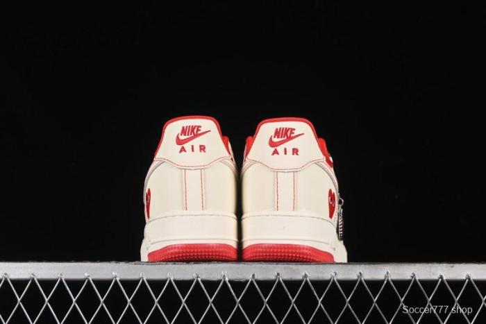 Nike Air Force 1 '07 Low Comme des Garcons Collaboration - Off-White Red Line Low-Top Casual Sneakers - KK3333-001
