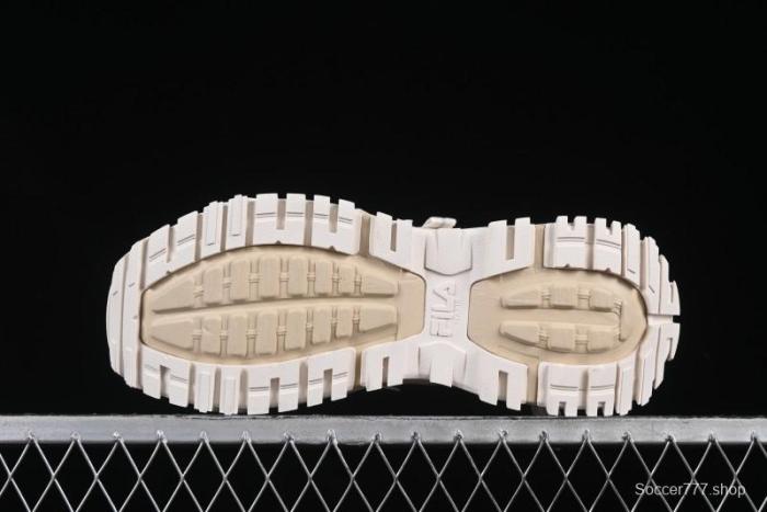 Men's Chunky Trail-Inspired Sneakers - Beige & White