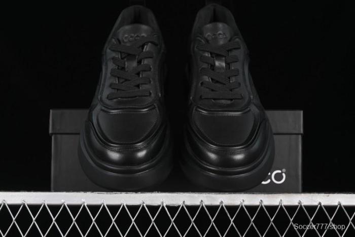 Ecco Street ACE Series Autumn New Retro Fashion Genuine Leather Platform Casual Sneakers - 63336101001