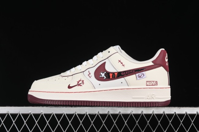 Nike Air Force 1'07 Low  Deadpool  Marvel Series Deadpool Casual Sneakers - FB1839-512