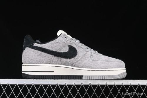Nike Air Force 1 '07 Low Stussy Collaboration - Suede Grey Low-Top Casual Sneakers - SJ6698-018
