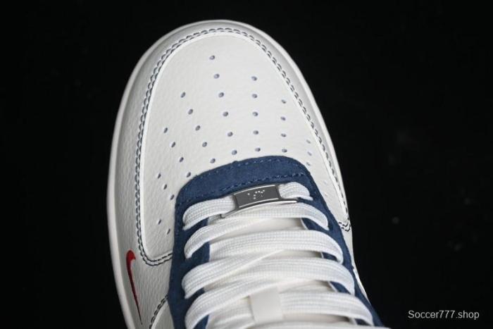 Nike Air Force 1 '07 Low Supreme Collaboration - Light Blue Suede Swoosh Casual Sneakers - XZ3328-669