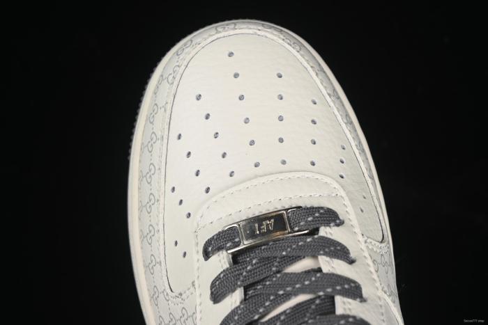 Nike Air Force 1 '07 Low Gucci Collaboration Classic Grey Pattern Casual Sneakers - CS5288-003