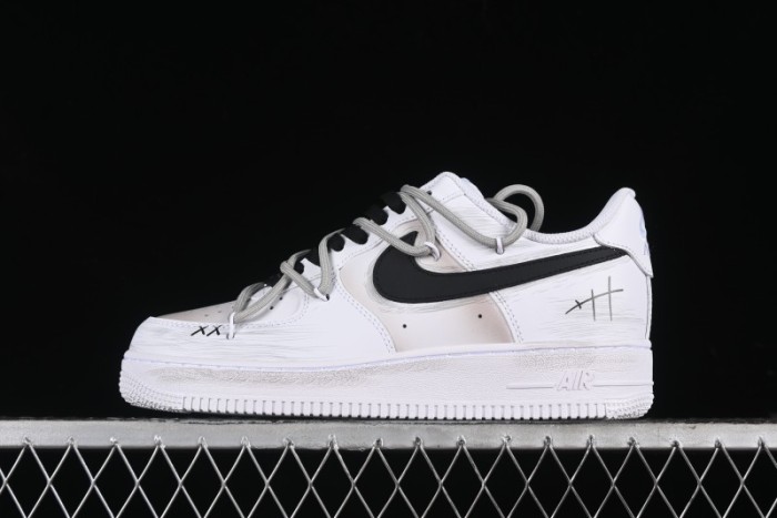 Nike Air Force 1 '07 Low Retro Street Spray Paint Anime Theme Maillard Style Casual Sneakers with Strap - ZH0316-039