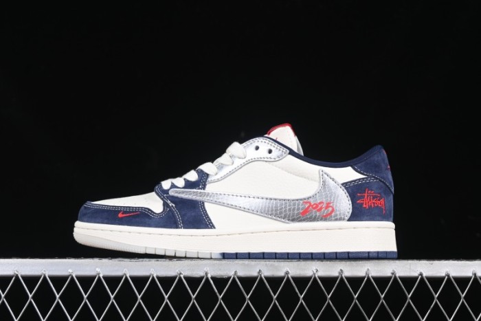Nike Travis Scott x Fragment Design x Air Jordan 1 Low OG SP AJ1 Retro Sneakers - DM9288-008