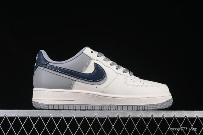 Nike Air Force 1 '07 Low The North Face Collaboration Grey Blue Double Swoosh Casual Sneakers - XS1958-520