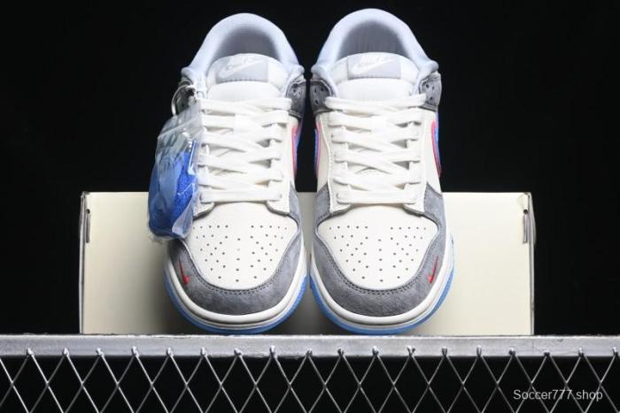 Nike SB Dunk Low Supreme Collaboration Anniversary Custom Low-Top Casual Skate Shoes - KK1333-010