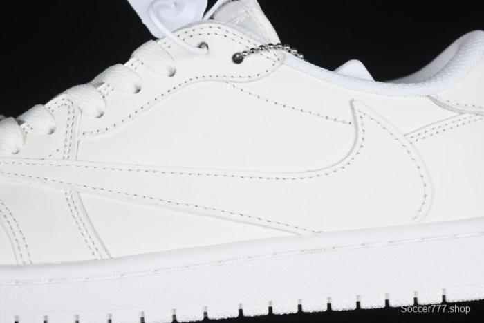 Nike Travis Scott x Air Jordan Low OG SP AJ1 Retro Sneakers in Pure White - TD1228-111