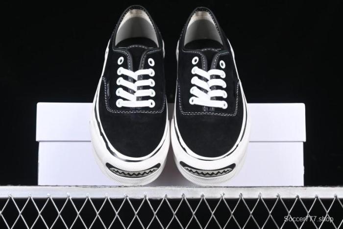 Kamiya Vulcanize Sneaker 23AW High-End Line Mihara Yasuhiro Dissolve Black White Suede Casual Low-Top Canvas Shoes - M.C3
