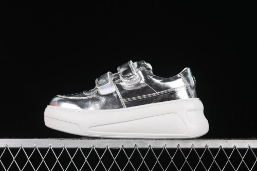 Acne Studios Retro Velcro Women's Casual Shoes Silver - G.E5