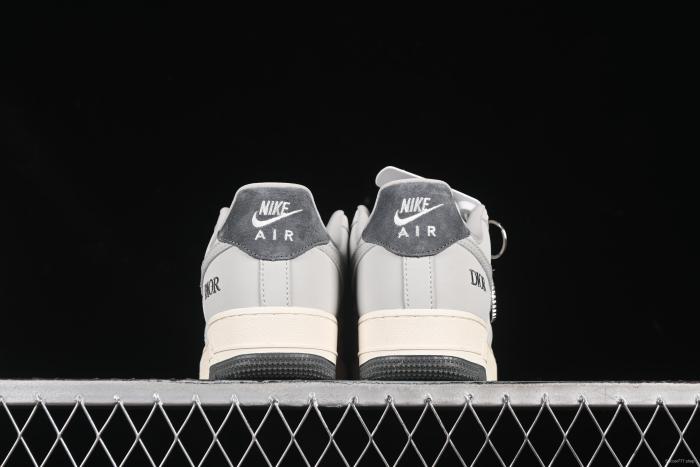 Nike Air Force 1 '07 Low Dior Collaboration Classic Gray Low-Top Casual Sneakers - DF0188-041