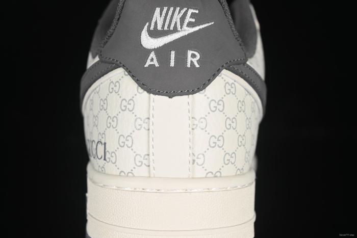 Nike Air Force 1 '07 Low Gucci Collaboration Classic Grey Pattern Casual Sneakers - CS5288-003