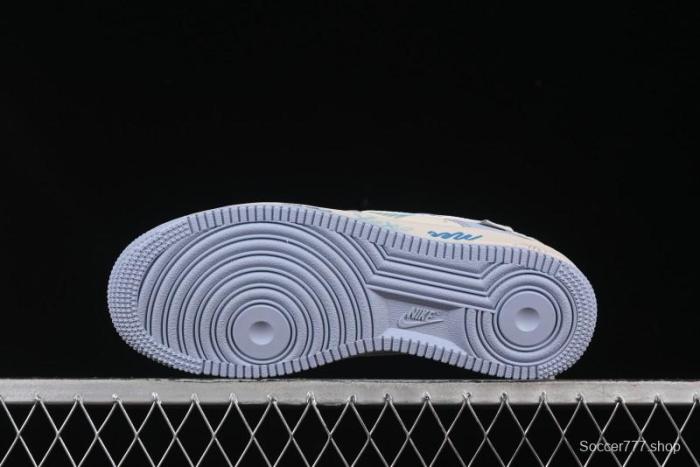 Nike Air Force 1'07 Low  Blue Star Love  520 Series Limited Edition Casual Sneakers - DB3301-991
