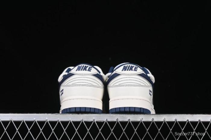 Nike SB Dunk Low Supreme Collaboration - Light Blue Mini Swoosh Anniversary Customized Low-Top Casual Skate Shoes - XX2025-568