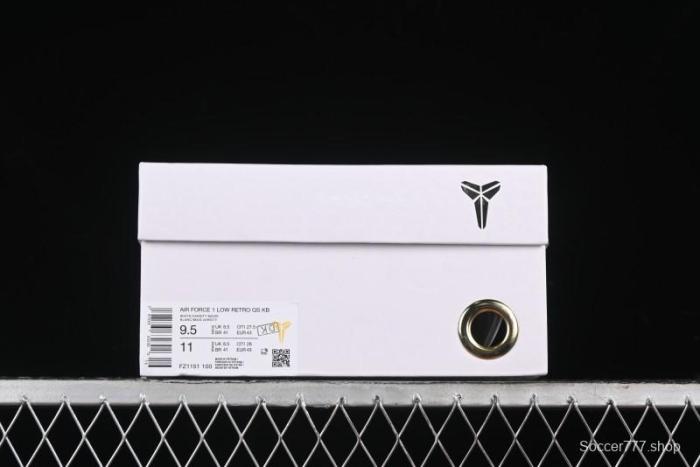 Nike Air Force 1 '07 Low Kobe Full-Grain Leather Casual Sneakers with Full-Length Air Cushion - FZ1151-100