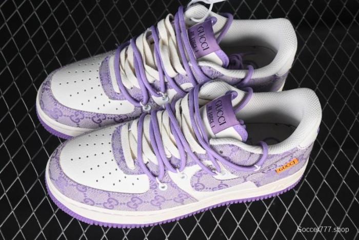 Nike Air Force 1 '07 Low x Gucci Pink Lace-Up Casual Sneakers - BD7700-022