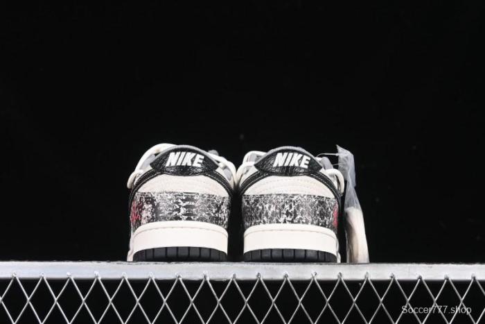 Nike SB Dunk Low Year of the Snake Series Strap Black Swoosh Custom High-End Low-Top Casual Skate Shoes - YX5066-273