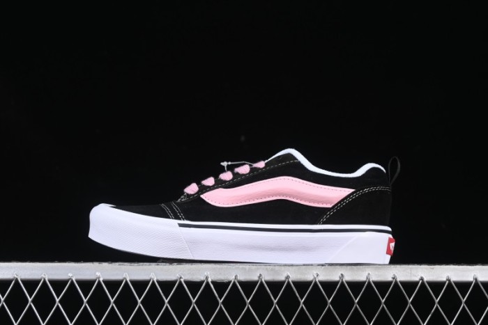 Vans Knu Skool Black Pink Color Comfortable Fashion Anti-Slip Wear-Resistant Low-Top Casual Skate Shoes - VN0009QCB9P