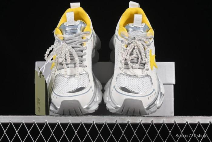 GG-CC Star-Designed Lace-Up Hollow-Out Chunky Sneakers with 5cm Height Boost - G25X269