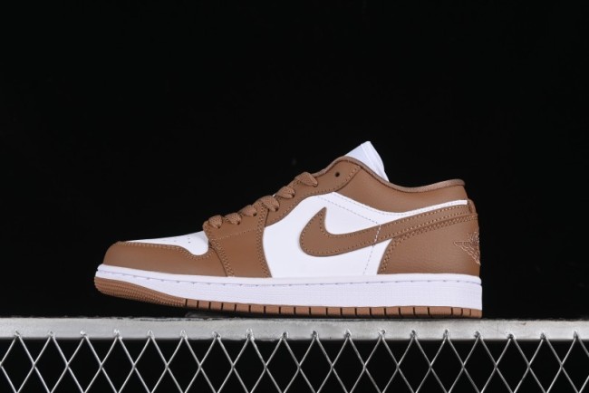 Nike Air Jordan 1 Low AJ1 White Tan Low Top Casual Sneakers - DC0774-202