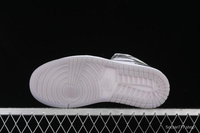 Nike Air Jordan 1 Mid Basketball Shoes Silver White - FN5031-100