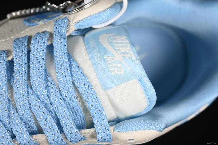 Nike Air Force 1'07 Low Dior Collaboration Beige Blue Checkered Casual Sneakers - KK1988-072