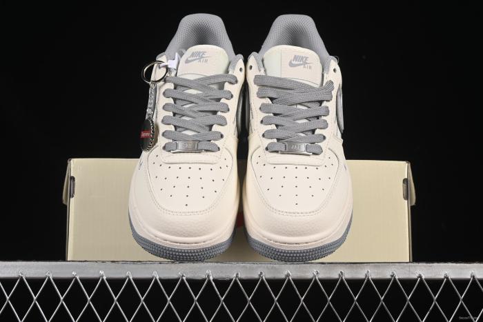 Nike Air Force 1 '07 Low Supreme Collaboration Beige Multi-Swoosh Casual Sneakers - XX3168-147