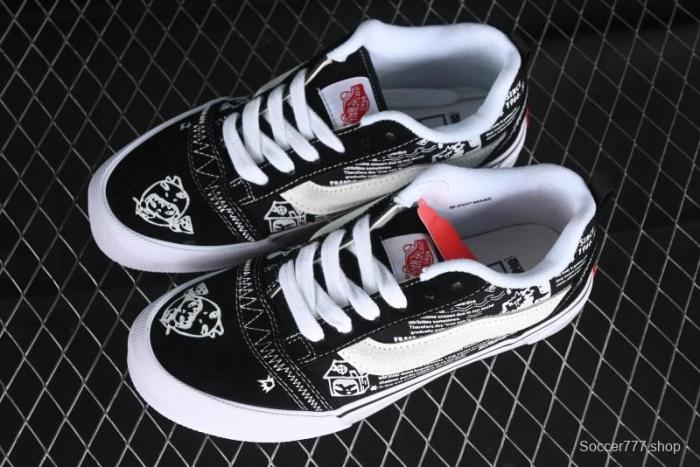 Vans HIRONO x Vans Knu Skool Bubble Mart Xiao Ye Graffiti Low-Top Casual Skate Shoes - VN0009QWFGI
