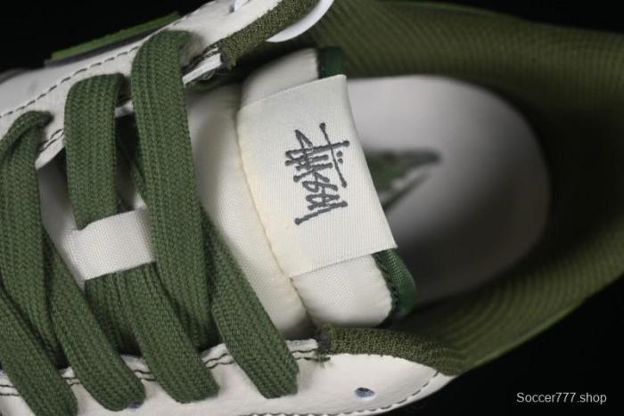 Nike Air Force 1 '07 Low Stussy Collaboration Dual-Tone Beige Green Casual Sneakers with Strap - XS1958-525