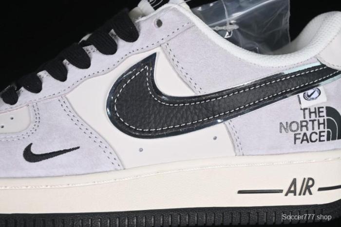Nike Air Force 1 '07 Low The North Face Collaboration Beige Grey Carbon Black Swoosh Low-Top Casual Sneakers - XZ6188-916