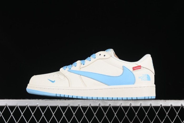 Nike Travis Scott x Fragment Design x Air Jordan 1 Low OG SP AJ1 Supreme North Face Collaboration - DIY1688-002
