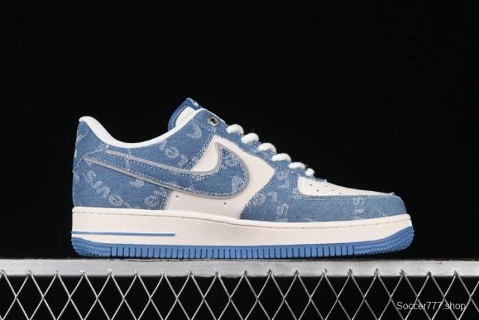 Nike Air Force 1 '07 Low Levi's Denim Collaboration - Light Blue Denim Low-Top Casual Sneakers - SJ6698-003