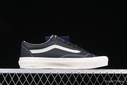 Vans Premium Old Skool 36 Full-Grain Leather Retro Skate Shoes - VN000D57BLK