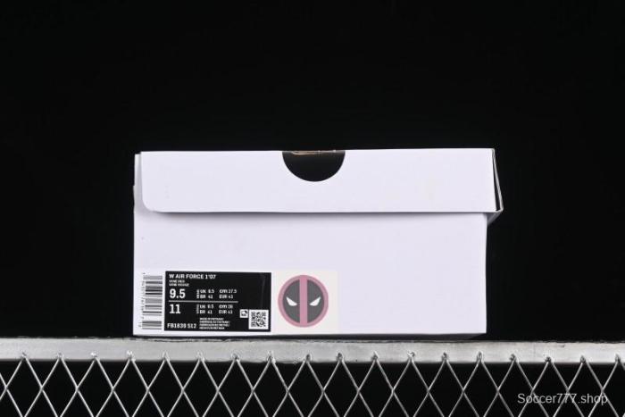 Nike Air Force 1'07 Low  Deadpool  Marvel Series Deadpool Casual Sneakers - FB1839-512