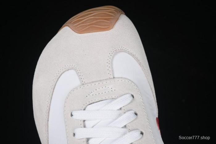 Loewe Ballet Runner 2.0 Sneakers Retro Style Low-Profile Casual Sports Shoes with Asymmetric Toe Design - White Blub