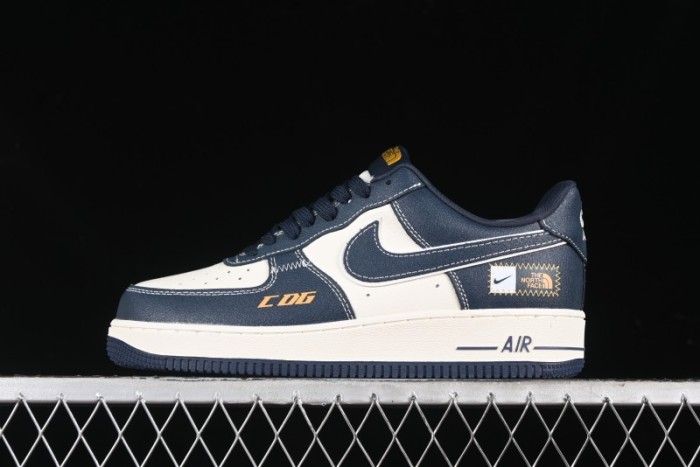 Nike Air Force 1 '07 Low The North Face x CDG Dark Blue Casual Sneakers - KK1988-014