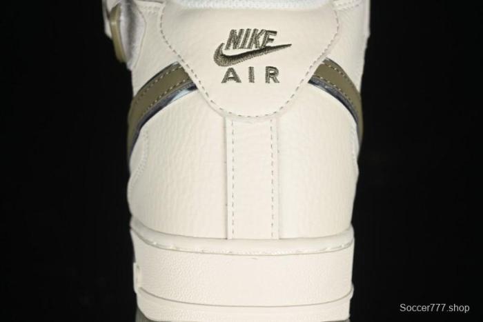 Nike Air Force 1 '07 Mid Military Green Dual-Color Sole Starlight Retro Sneakers - XL0236-231