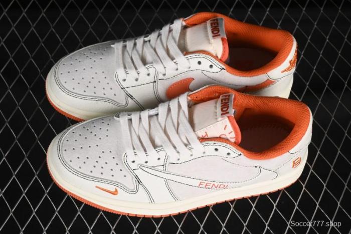 Nike Air Jordan 1 Low AJ1 Fendi Collaboration Low-Top Casual Sneakers - XZ5749-002